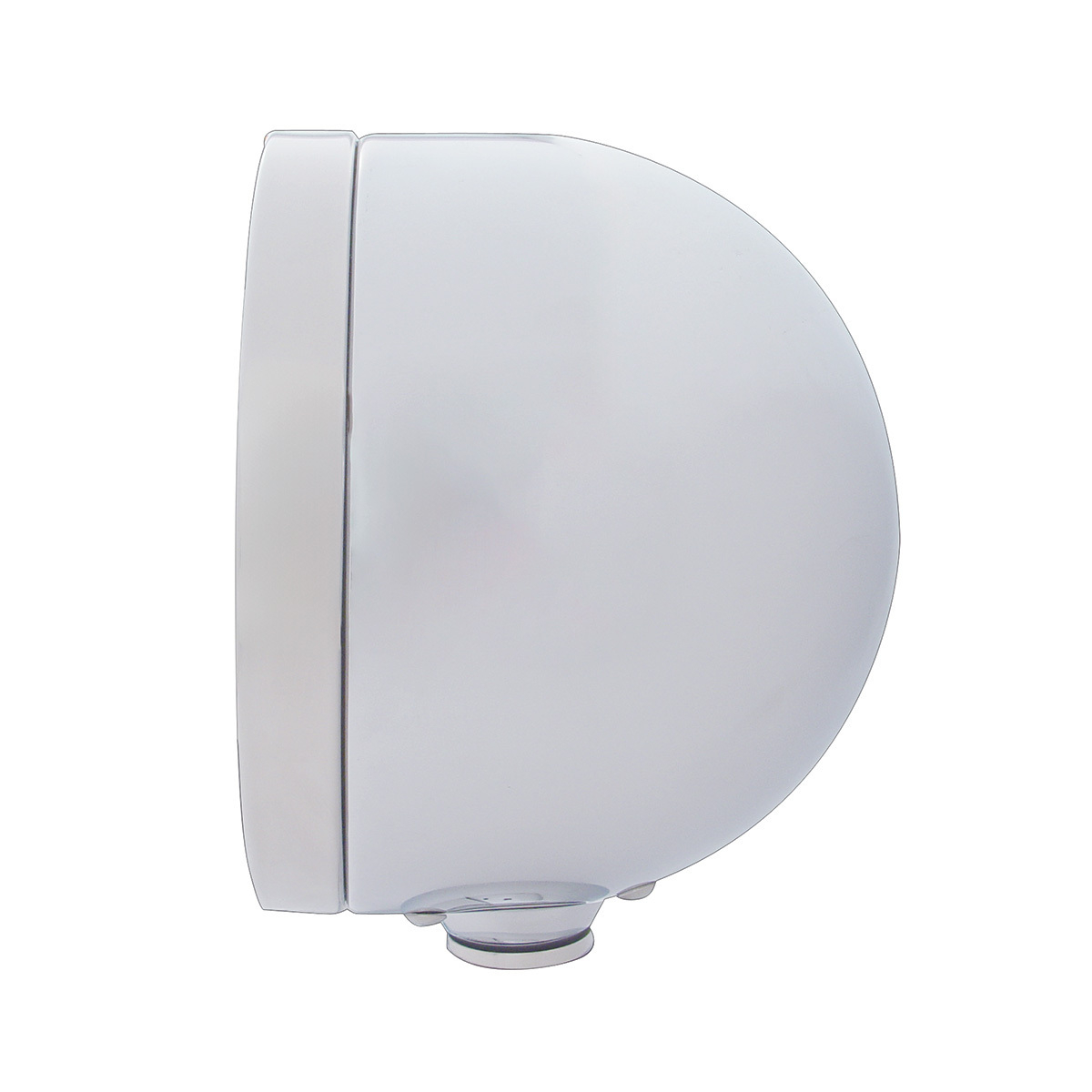 Stainless Steel Bullet Half Moon Headlight H4 With 10 Amber LED & Dual Mode LED Signal-Clear Lens