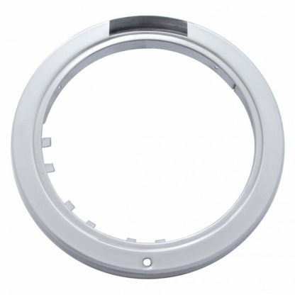 Stainless Steel Bullet Half Moon Headlight H4 With 10 Amber LED & Dual Mode LED Signal-Clear Lens