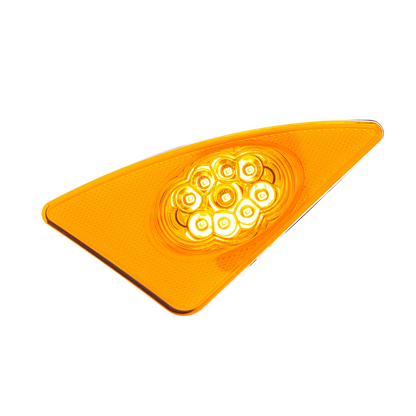 9 LED Competition Series Fender Light For 2007-2017 Kenworth T660 (Driver) -Amber LED/Lens