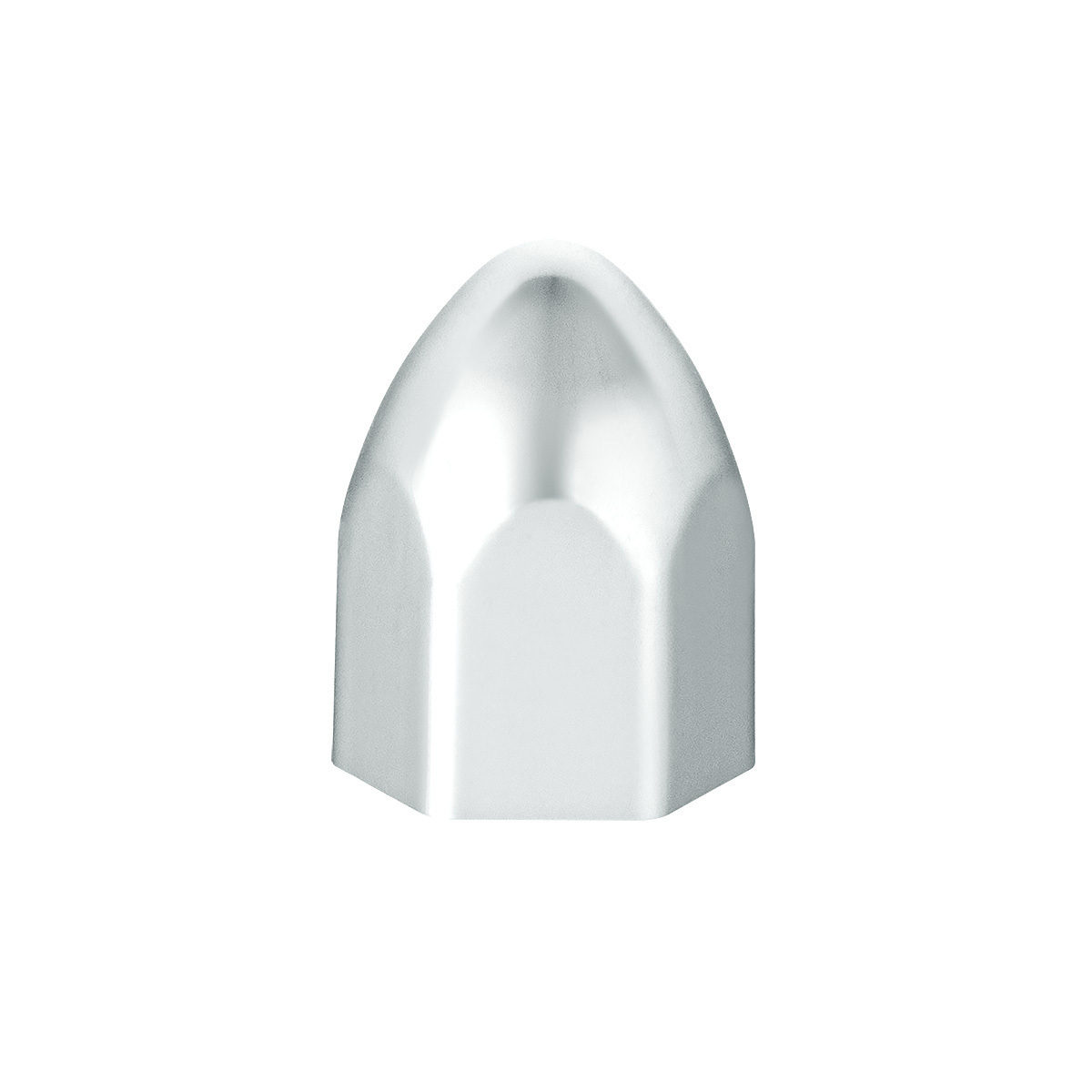 3/4" x 15/16" Chrome Plastic Bullet Nut Covers - Push-On (10-Pack)