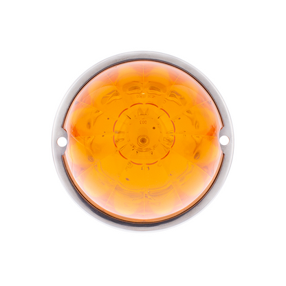 17 LED Watermelon Flush Mount Kit With Low Profile Bezel - Amber LED/Amber Lens