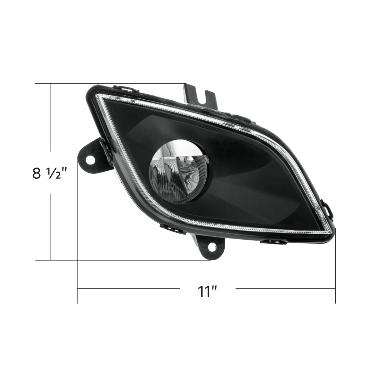High Power LED Blackout Fog Light For 2018-2024 Freightliner Cascadia - Passenger