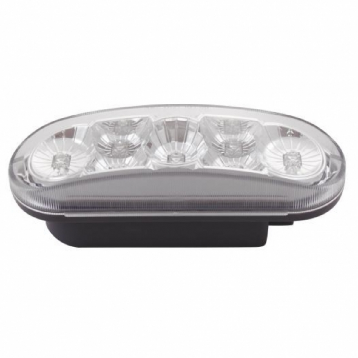 7 LED 6" Oval Reflector Stop, Turn & Tail Light - Red LED/Clear Lens