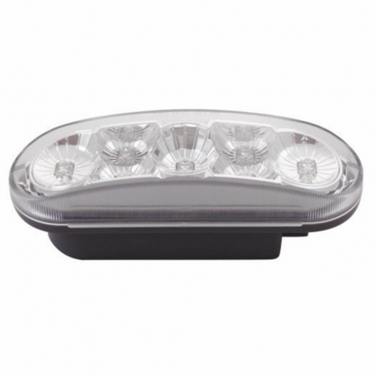 7 LED 6" Oval Reflector Stop, Turn & Tail Light - Red LED/Clear Lens