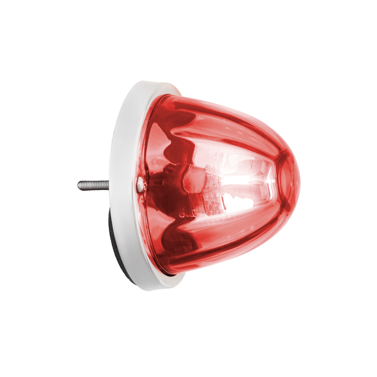 UltraBurst Glass Watermelon Flush Mount Kit With 18 LED Bulb-Red LED/Clear Lens