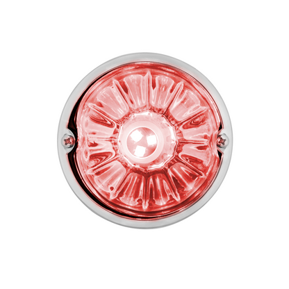 UltraBurst Glass Watermelon Flush Mount Kit With 18 LED Bulb-Red LED/Clear Lens