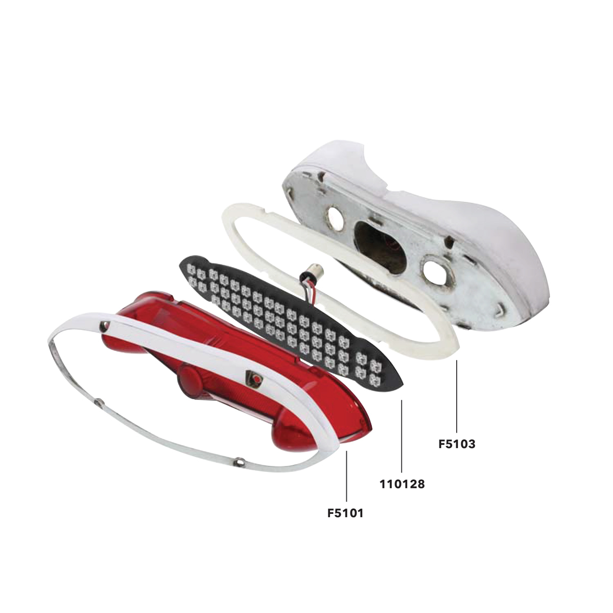 44 LED Tail Light Insert Board for 1951 Ford Passenger Car