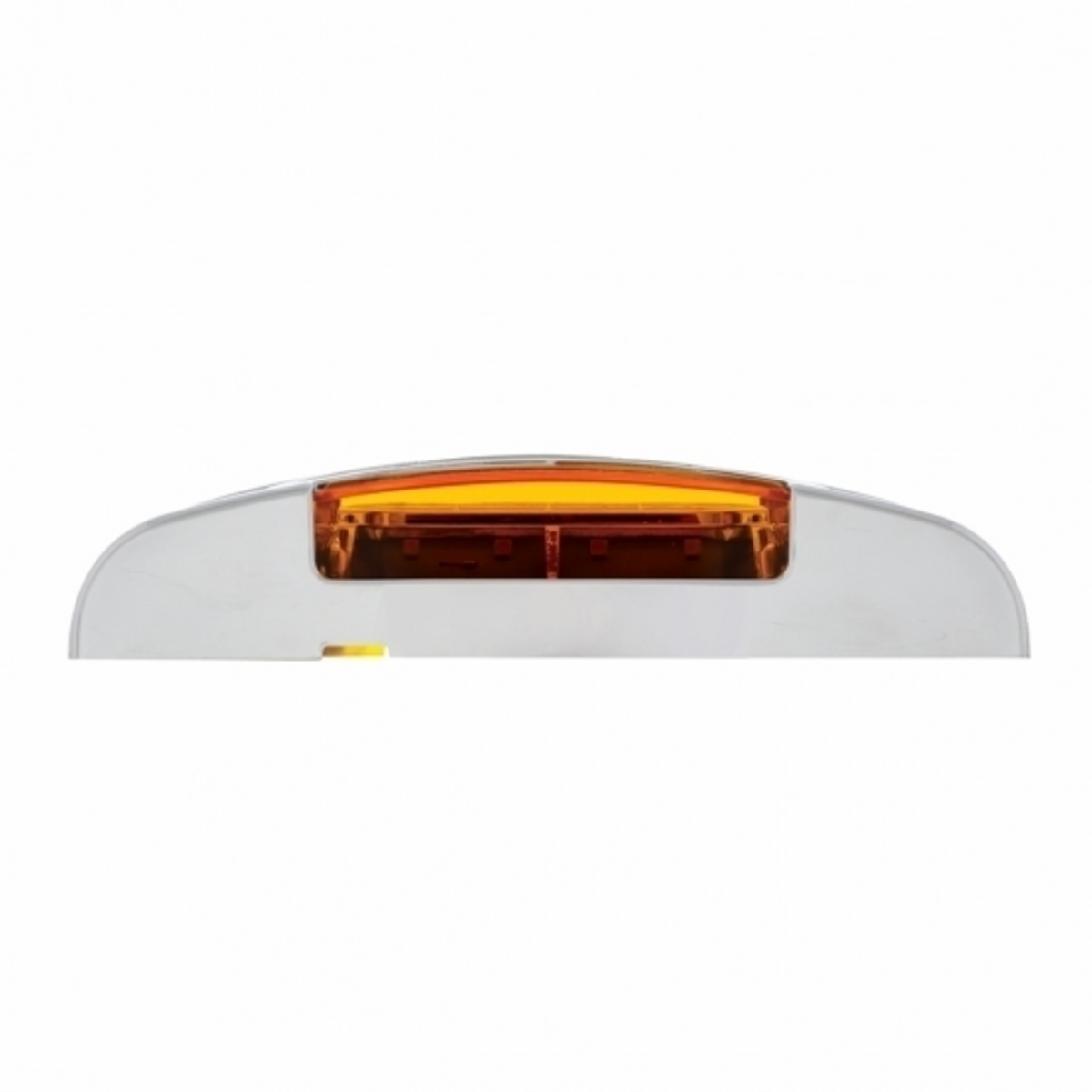 16 LED Reflector Light (Clearance/Marker) With Chrome Bezel - Amber LED/Amber Lens