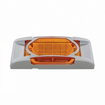 16 LED Reflector Light (Clearance/Marker) With Chrome Bezel - Amber LED/Amber Lens