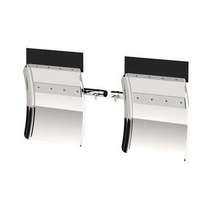 24" X 24" 430 Stainless Quarter Fender With Tube Bracket Set (Pair)