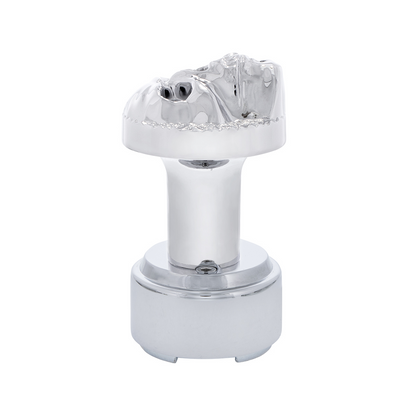 Skull Thread-On Shift Knob & Adapter For Eaton Fuller Style 9/10 Shifter - Chrome