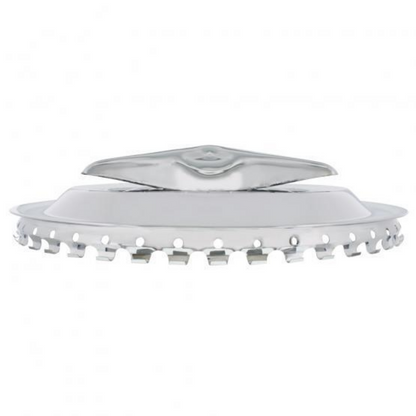 13" Chrome 3-Bar Fiesta Style Hubcaps (4/Set)
