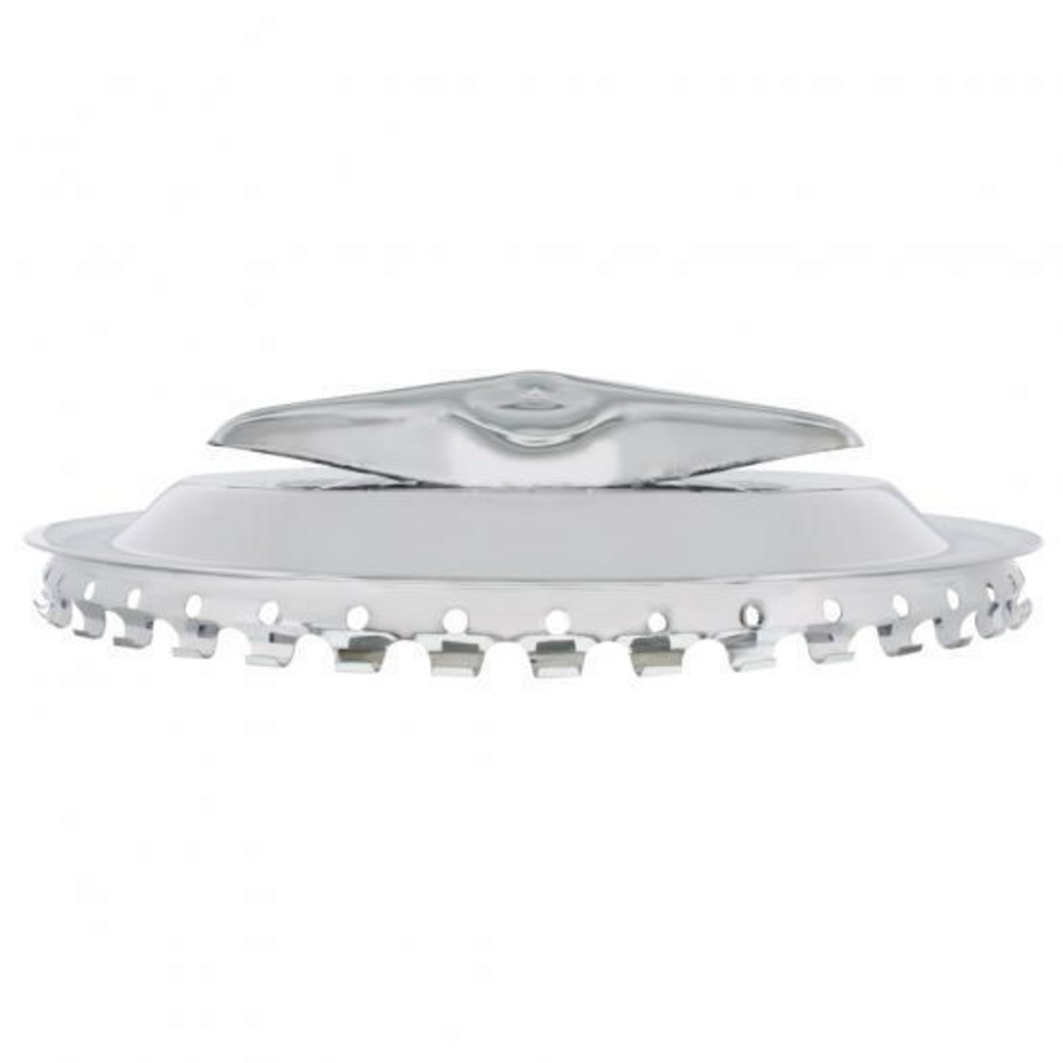 13" Chrome 3-Bar Fiesta Style Hubcaps (4/Set)