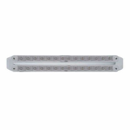 Dual 14 LED 12" Light Bars - Red & White LED/Clear Lens