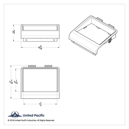 Chrome Plastic Upper CB Trim For Freightliner
