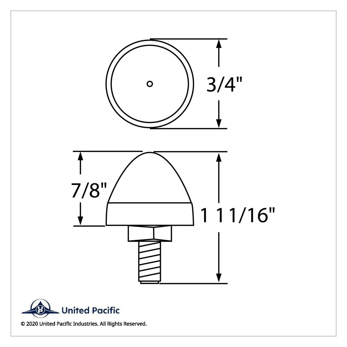 LED Bullet License Plate Fastener - White (2-Pack)