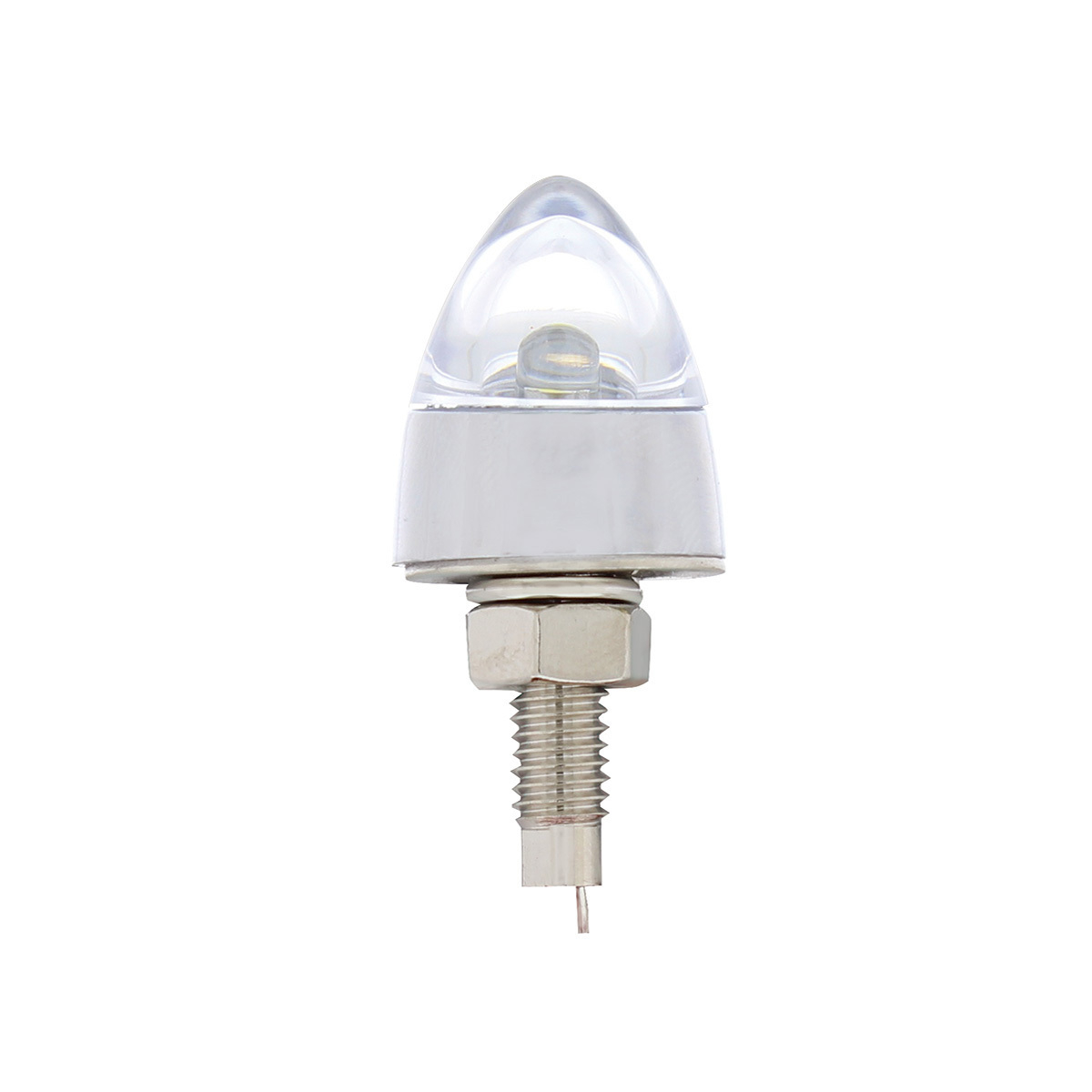 LED Bullet License Plate Fastener - White (2-Pack)