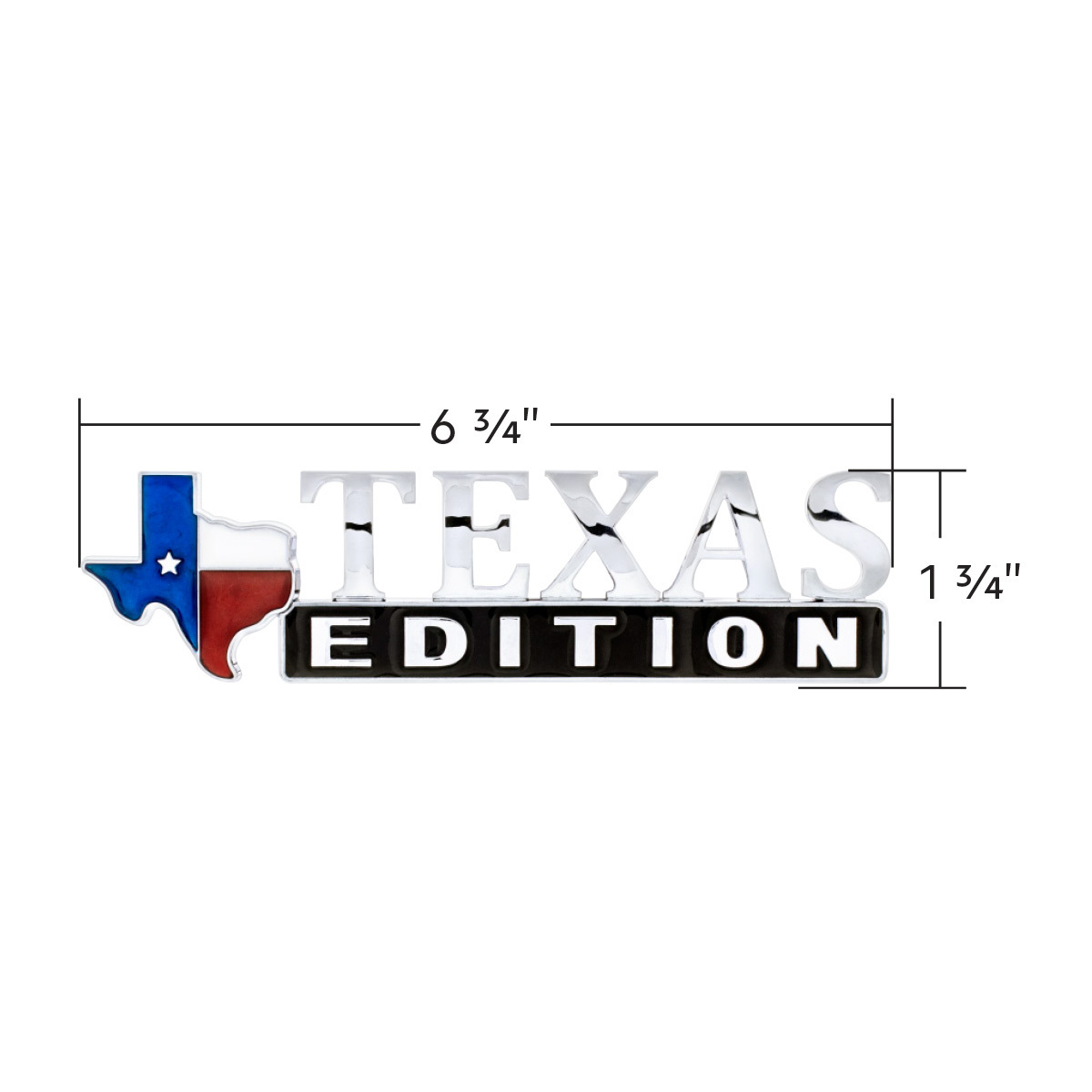 Chrome Die Cast "Texas Edition" Accent Emblem