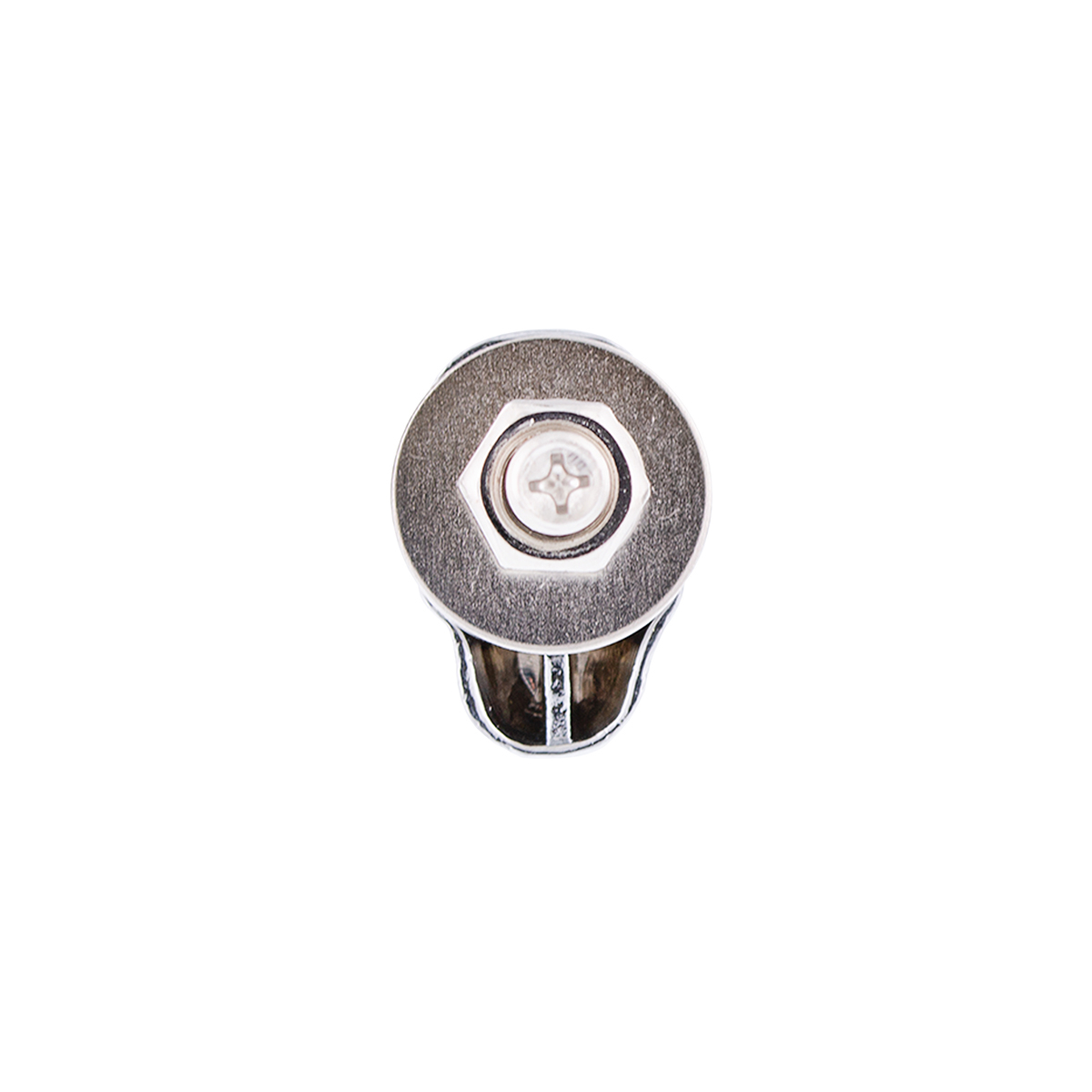 Chrome Skull With Jewel Eyes License Plate Fastener (2-Pack)