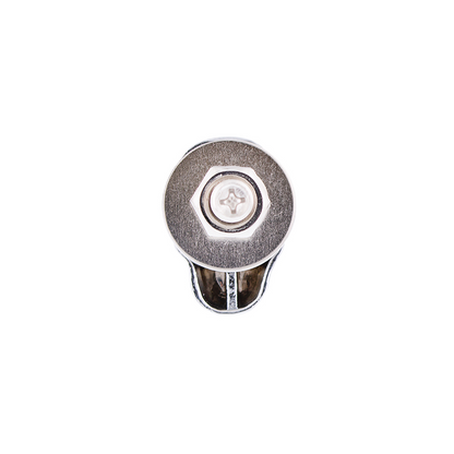 Chrome Skull With Jewel Eyes License Plate Fastener (2-Pack)
