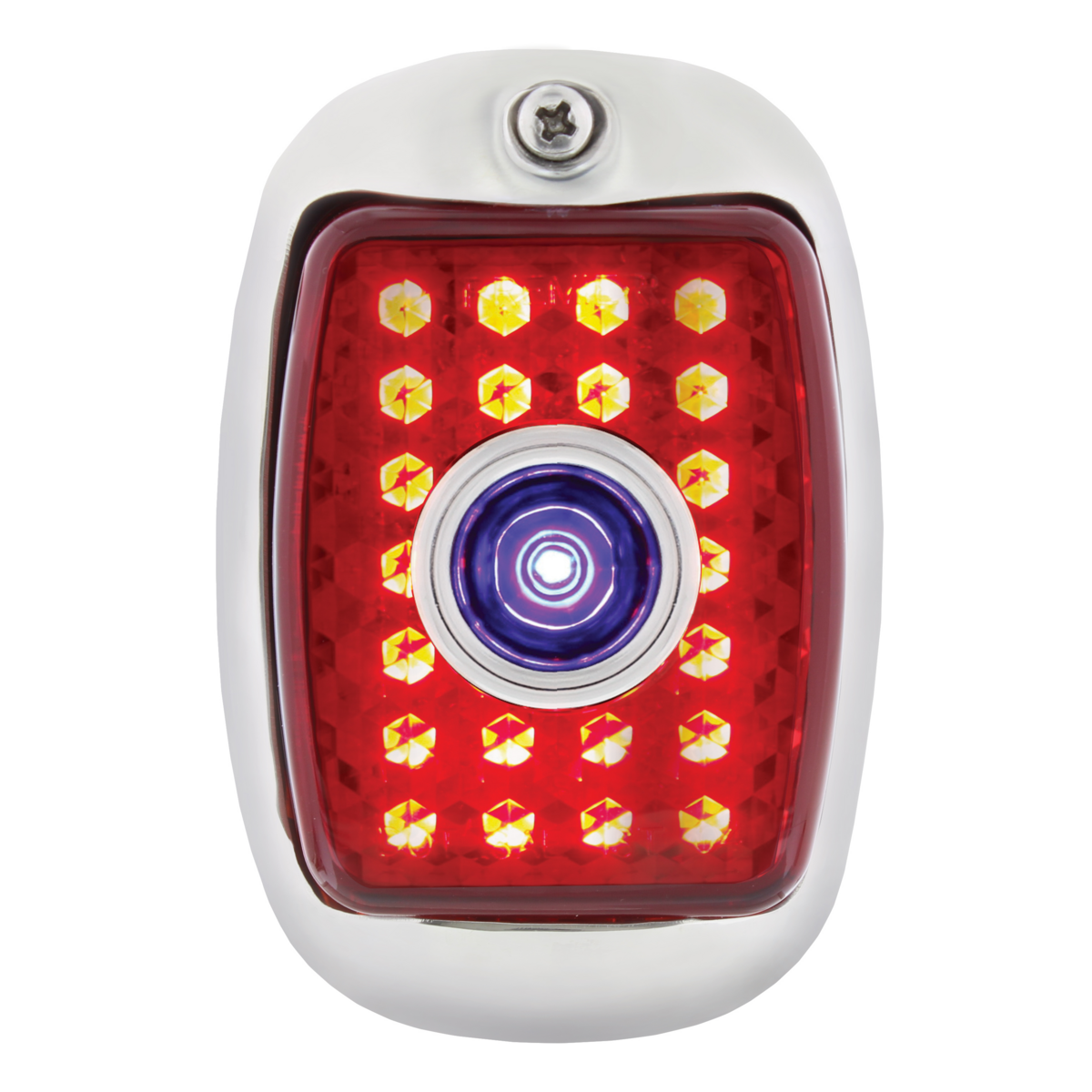 23 LED Tail Light Assembly With Black Housing & Blue Dot For 1940-53 Chevy & GMC Truck - R/H