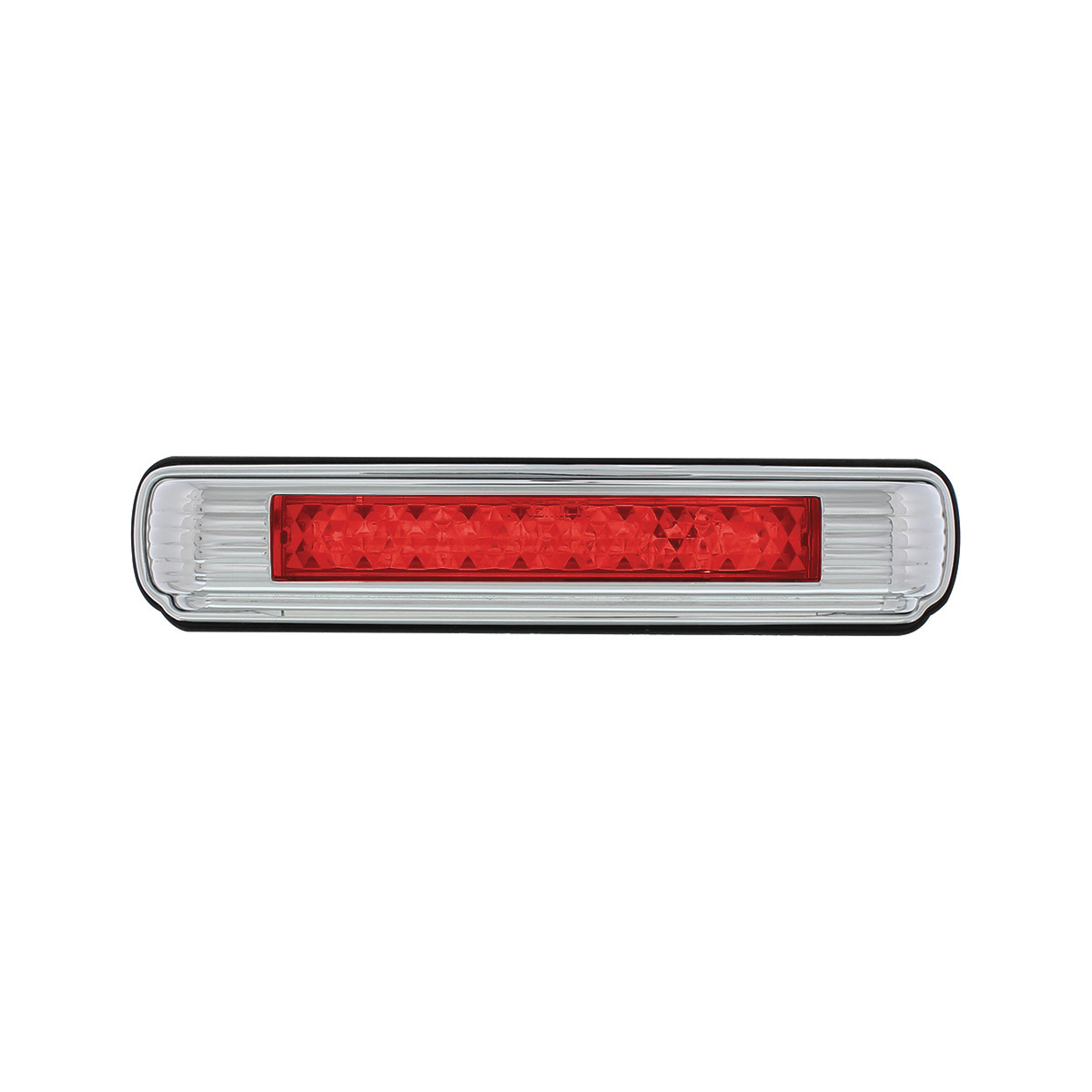 Chrome License Plate Light With Red LED 3rd Brake Light - Red LED/Red Lens