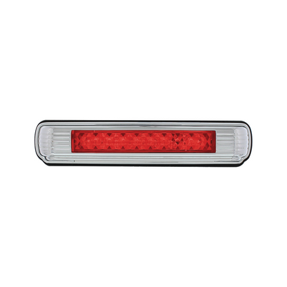 Chrome License Plate Light With Red LED 3rd Brake Light - Red LED/Red Lens