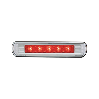 Chrome License Plate Light With Red LED 3rd Brake Light - Red LED/Red Lens