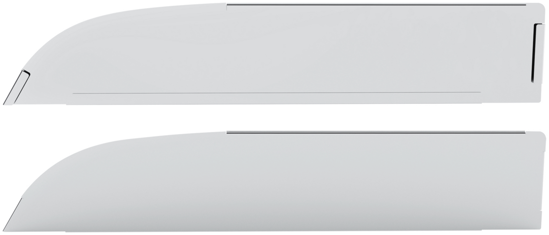 430 Stainless Steel 6.5" Chop Top Window Trim For 2012-2017 Peterbilt 567 & 579 (Pair)