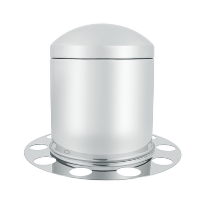 Stainless Dome Rear Axle Cover 3PC Kit For 1-1/2" Nut Cover - Aluminum Wheel