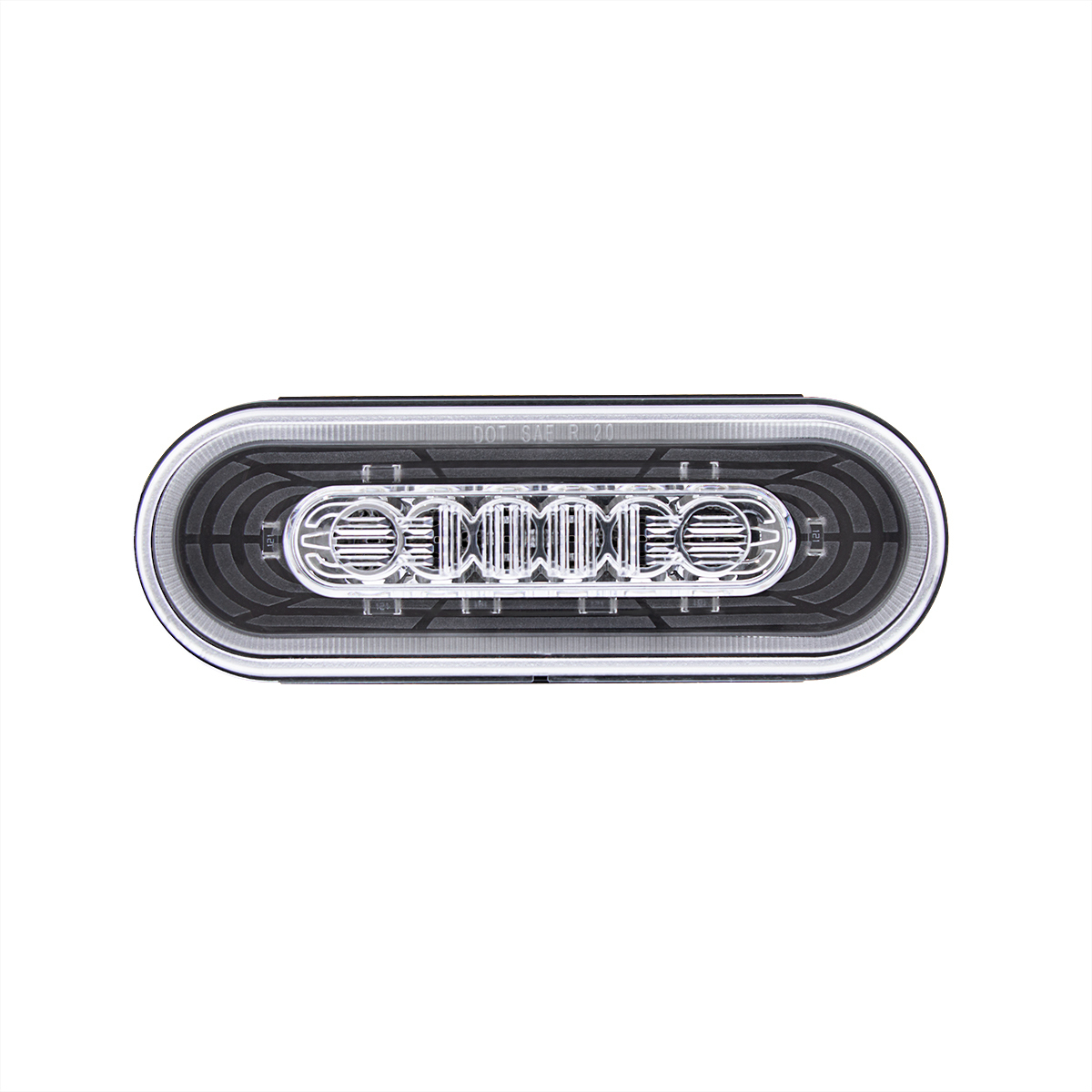 22 LED 6" Oval Abyss Light (Back-Up) - White LED/Clear Lens