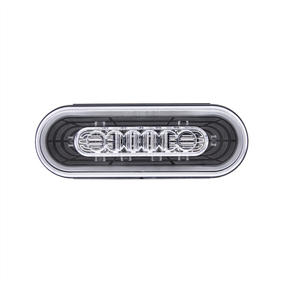 22 LED 6" Oval Abyss Light (Back-Up) - White LED/Clear Lens