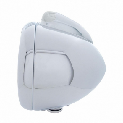 Chrome Guide 682-C Headlight No Bulb With Dual Mode LED Signal - Clear Lens