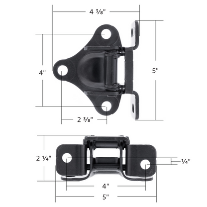 Black Painted Steel Door Hinge For Isuzu NPR (1995-2007) & NPR HD (2003-2007)