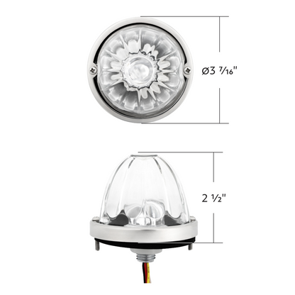 Double Fury 4 LED Dual Function Glass Watermelon Light -Red & Blue LED