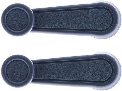 Window Crank Handle (2pcs) Plastic, Metal Gray for 1984-2026 Toyota Land Cruiser; 1990-1992 Daihatsu Rocky