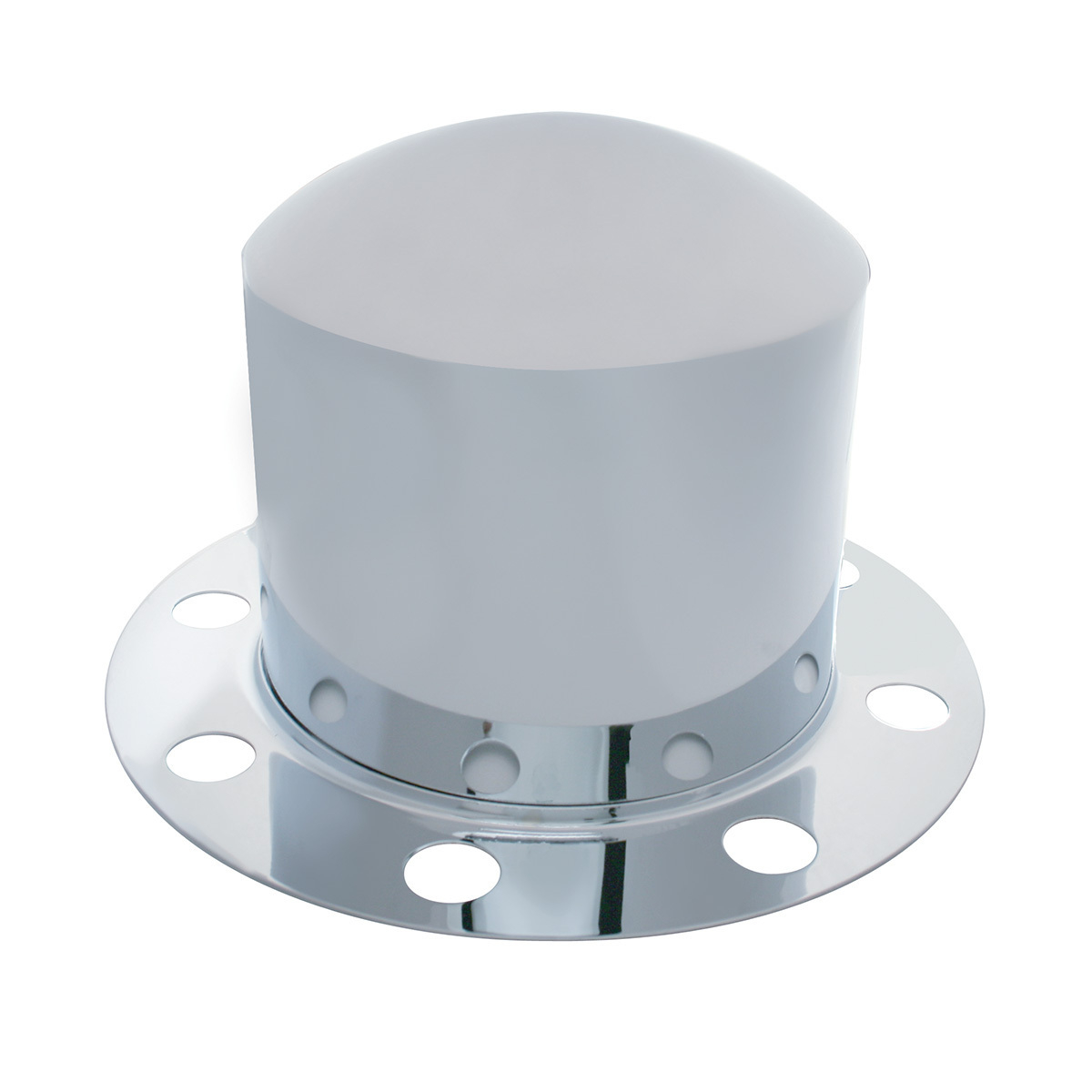 Chrome Dome Rear Axle Cover 2PC Kit For 33mm Nut Cover - Steel/Aluminum Wheel (8 Hole)