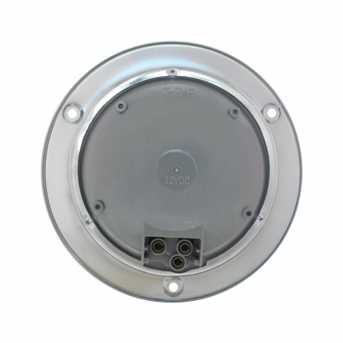 7 LED 4" SS Flange Turn Signal Light - Amber LED/Amber Lens