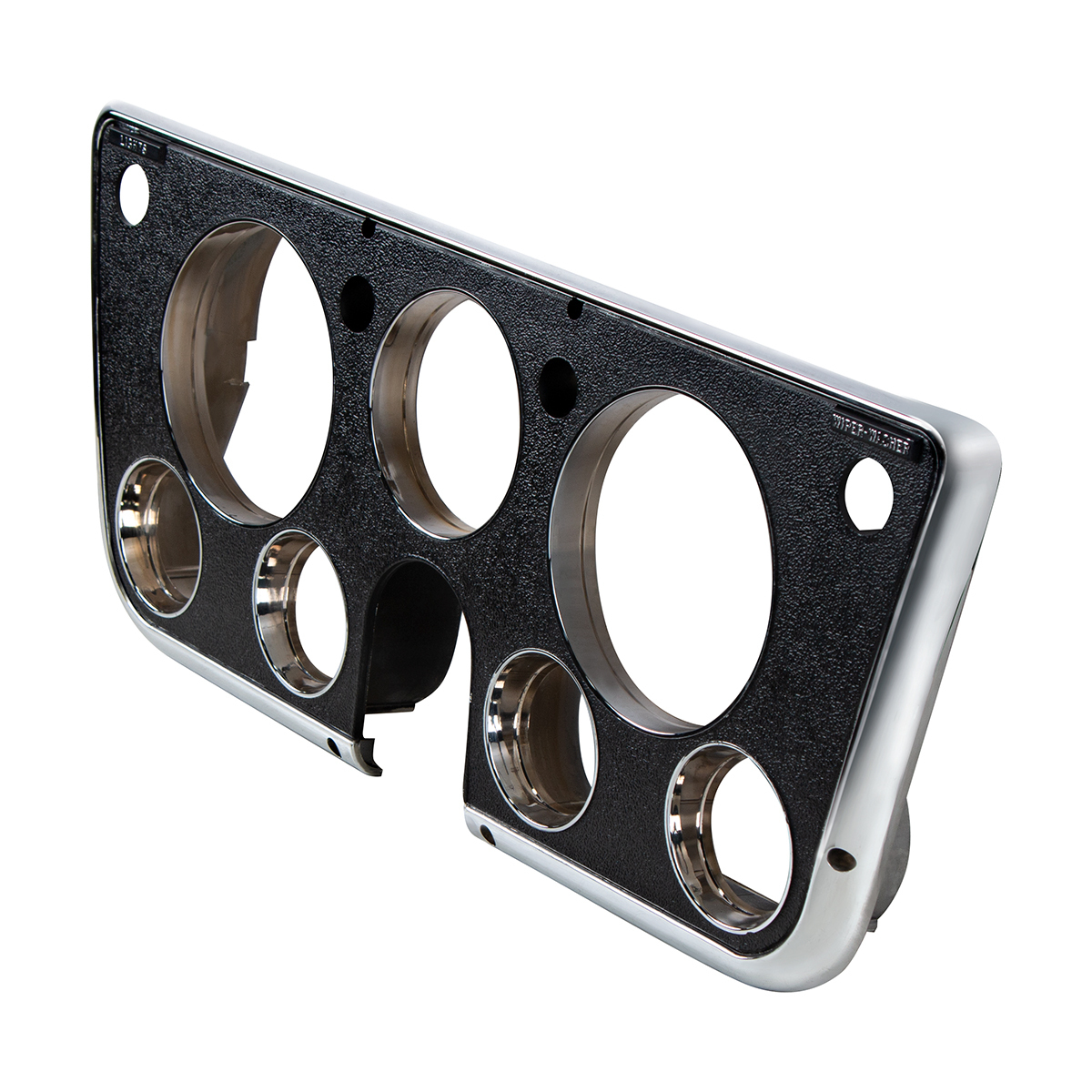 Dash Bezel For 1969-72 Chevy & GMC Truck With 7 Gauges - Black & Chrome