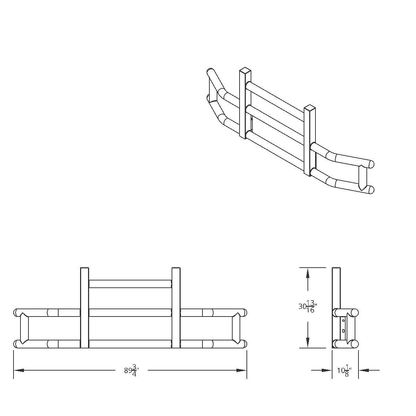 HighwayShield I25-304 Stainless Steel Grille Guard & Bracket Kit For 2018-2024 Volvo VNL