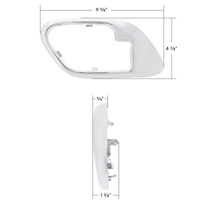 Chrome Plastic Interior Door Handle Bezel For 1995-2000 Chevrolet/GMC Truck-R/H