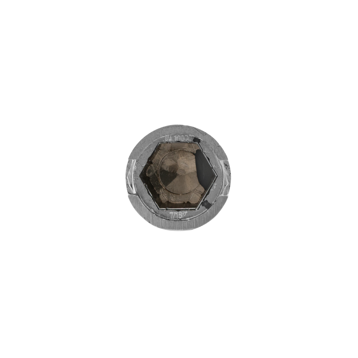 7/16" X 3/4" Chrome Plastic Pointed Nut Cover - Push-On