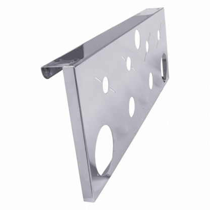 SS Rear Center Light Panel With 2X 4" Light Cutouts & 4X 2" Light Cutouts & 4X Universal Cutouts