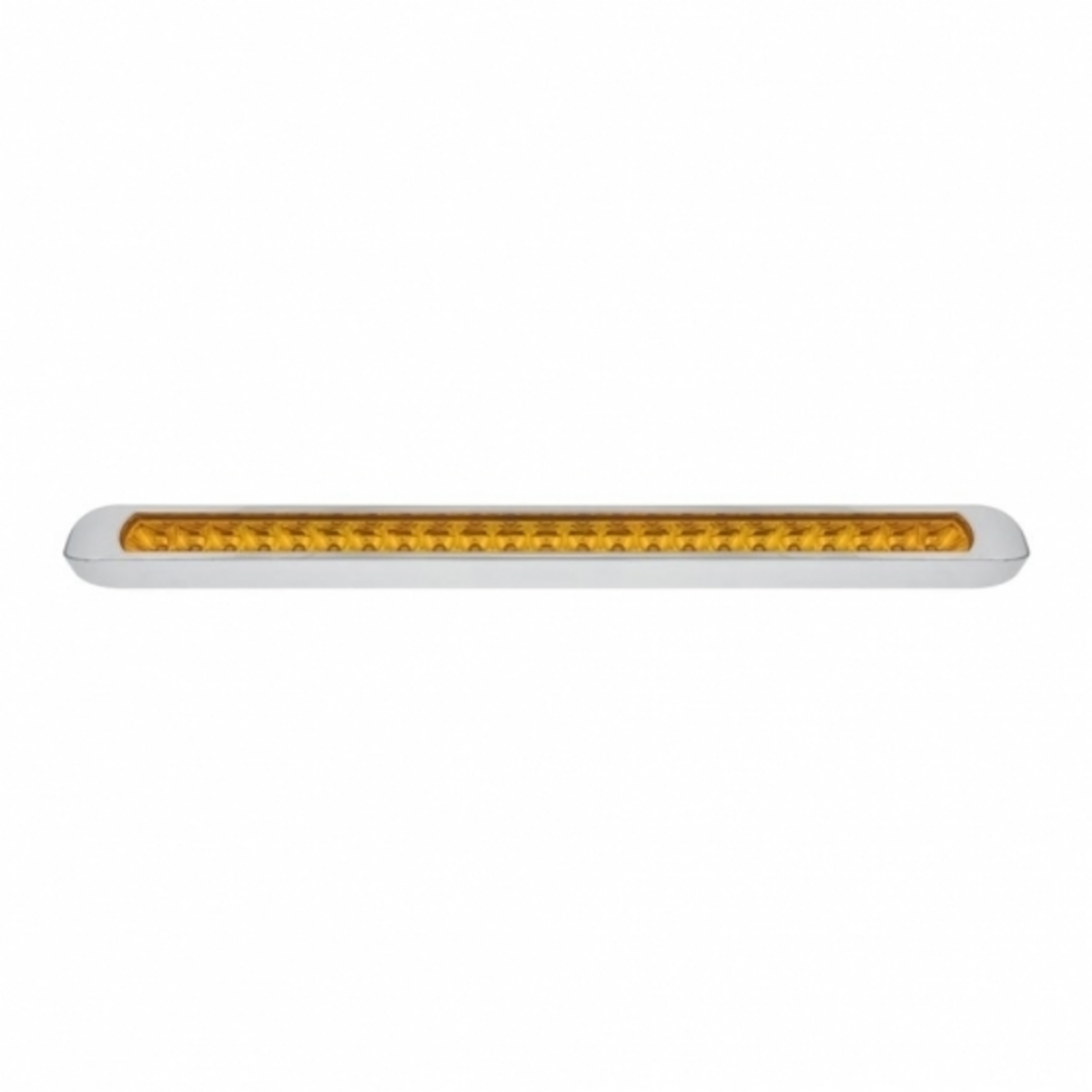 23 LED 17-1/4" Reflector Turn Signal Light Bar With Bezel - Amber LED/Amber Lens