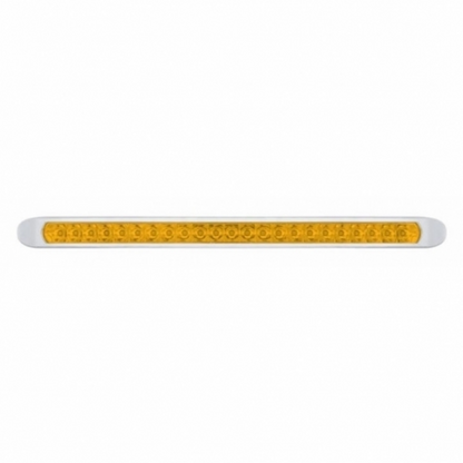 23 LED 17-1/4" Reflector Turn Signal Light Bar With Bezel - Amber LED/Amber Lens