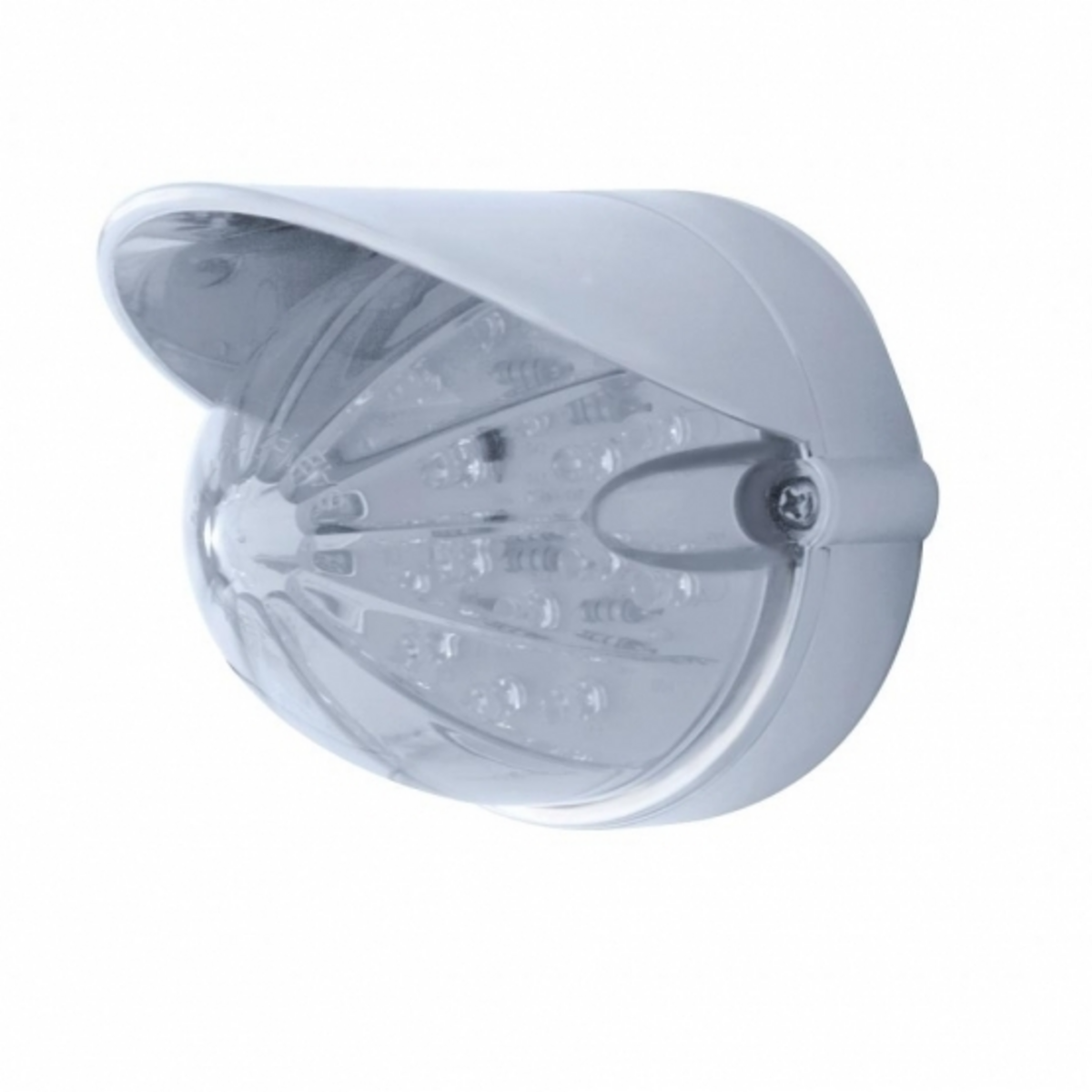 19 LED Watermelon Flush Mount Kit With Visor - Amber LED/Clear Lens