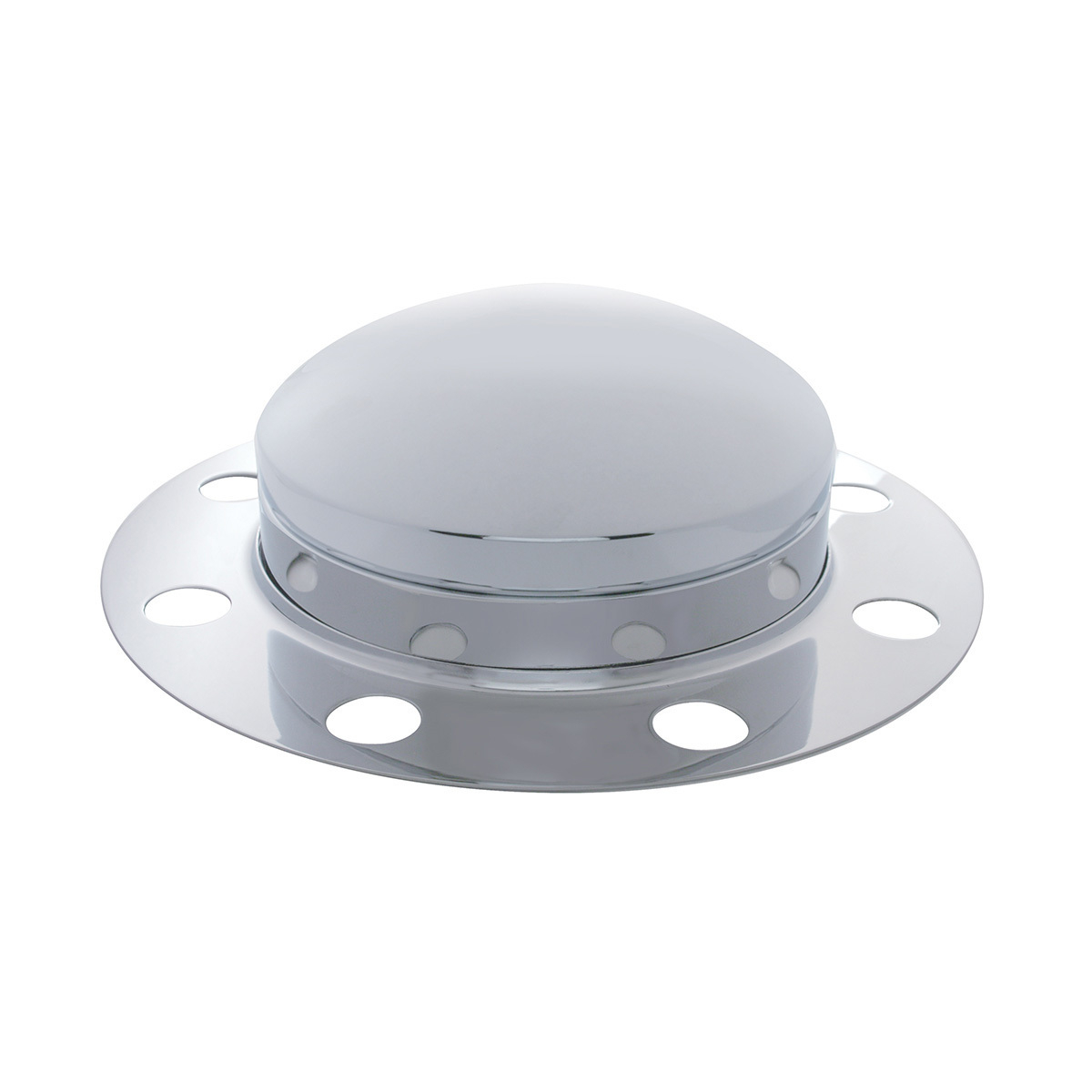 Chrome Dome Front Axle Cover 3PC Kit For Steel/Aluminum Wheel