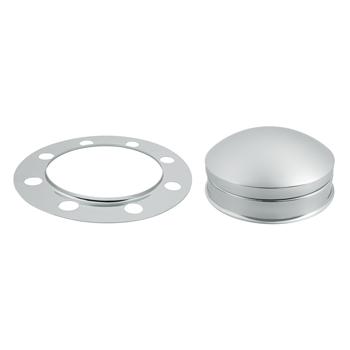 Chrome Dome Front Axle Cover 3PC Kit For Steel/Aluminum Wheel