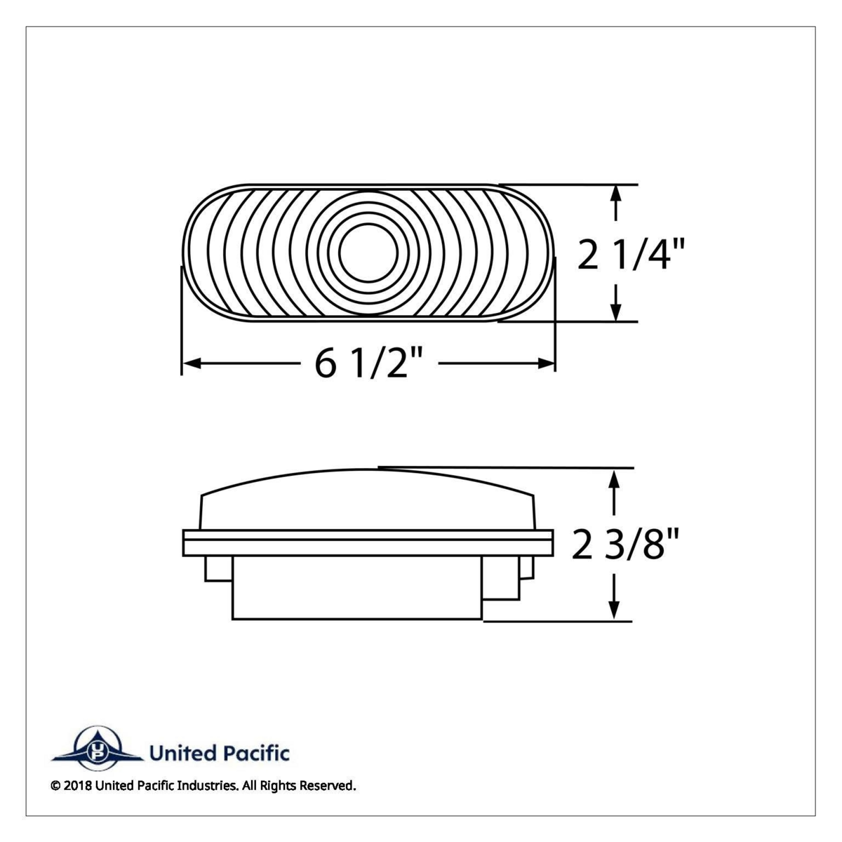 6" Oval Back-Up Light - Clear Lens