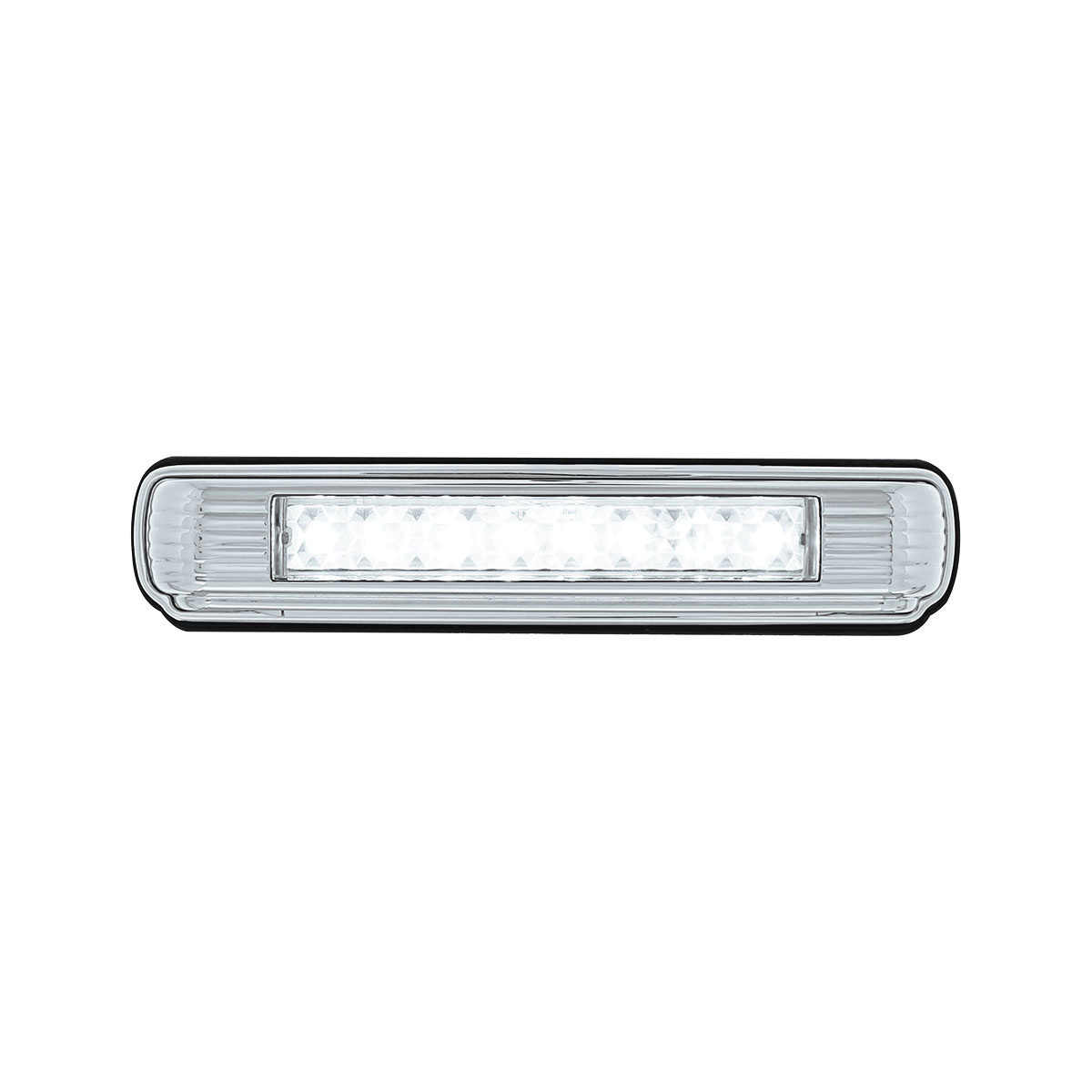 Chrome License Plate Light With White LED Backup Light - White LED/Clears Lens
